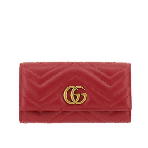 gucci small wallet red